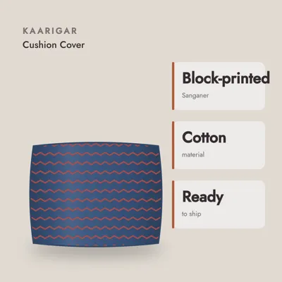 Ajrakh Hand-block Cushion Cover — craft and material