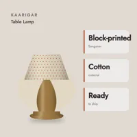 Block-print Table Lamp — craft and material