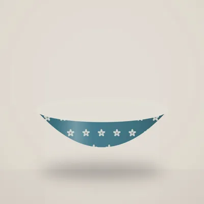 Blue Pottery Serving Bowl