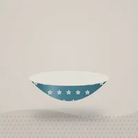 Blue Pottery Serving Bowl — styled