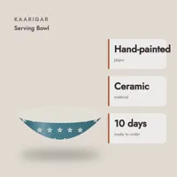 Blue Pottery Serving Bowl — craft and material
