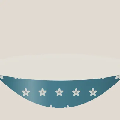 Blue Pottery Serving Bowl — detail