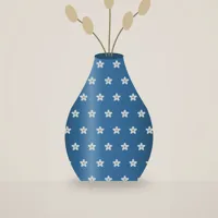 Blue Pottery Flower Vase