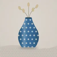 Blue Pottery Flower Vase — styled