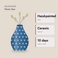 Blue Pottery Flower Vase — craft and material