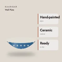Blue Pottery Decorative Wall Plate — craft and material