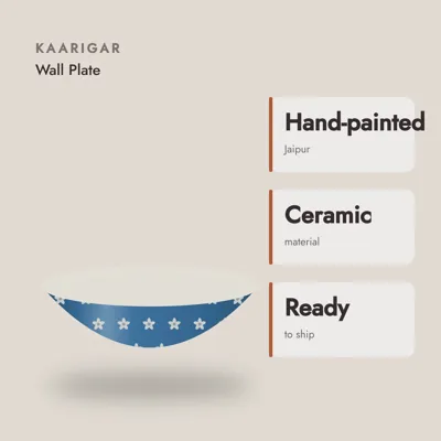 Blue Pottery Decorative Wall Plate — craft and material