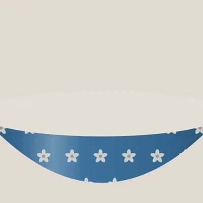 Blue Pottery Decorative Wall Plate — detail