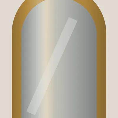 Brass-finish Arch Wall Mirror — detail