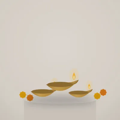 Brass Kuthu Diya (Pair) — styled