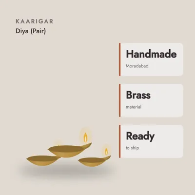 Brass Kuthu Diya (Pair) — craft and material