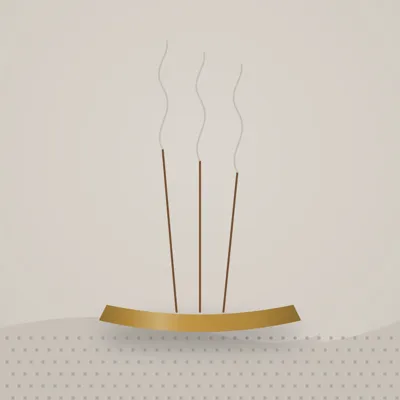 Brass Lotus Incense Holder — styled
