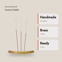 Brass Lotus Incense Holder — craft and material