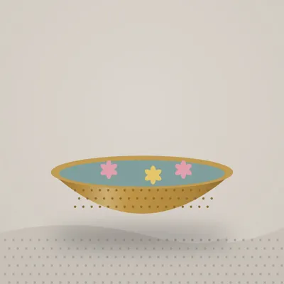Brass Urli Floating Bowl — styled