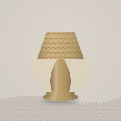 Woven Cane Lamp — styled