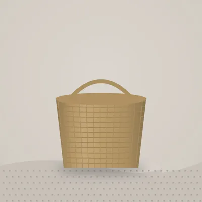 Assam Cane Planter Basket — styled