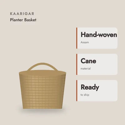 Assam Cane Planter Basket — craft and material