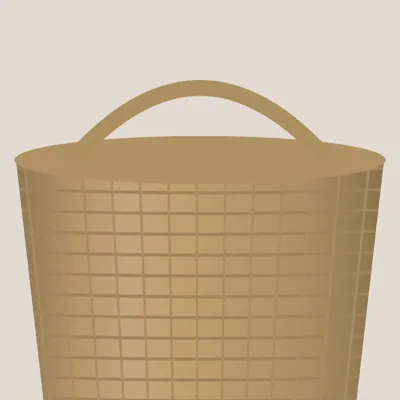 Assam Cane Planter Basket — detail