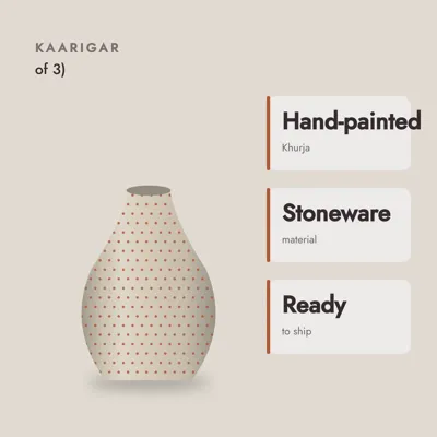 Khurja Ceramic Bud Vases (Set of 3) — craft and material