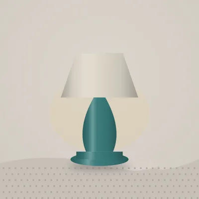 Glazed Ceramic Table Lamp — styled