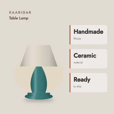 Glazed Ceramic Table Lamp — craft and material