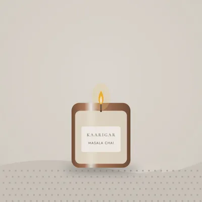 Masala Chai Tin Candle — styled