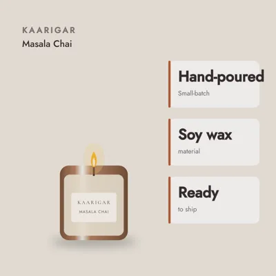 Masala Chai Tin Candle — craft and material
