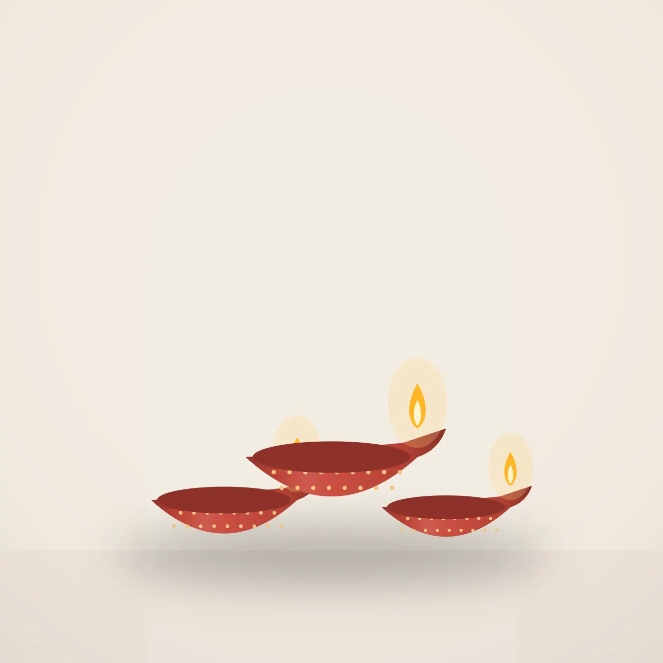 Hand-painted Festive Diyas (Set of 6)