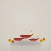 Hand-painted Festive Diyas (Set of 6) — styled