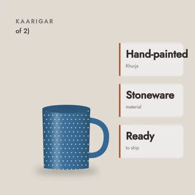 Khurja Hand-painted Mugs (Set of 2) — craft and material