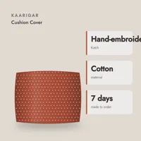 Kutch Mirror-work Cushion Cover — craft and material