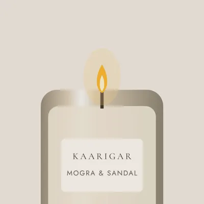 Mogra & Sandalwood Soy Candle — detail