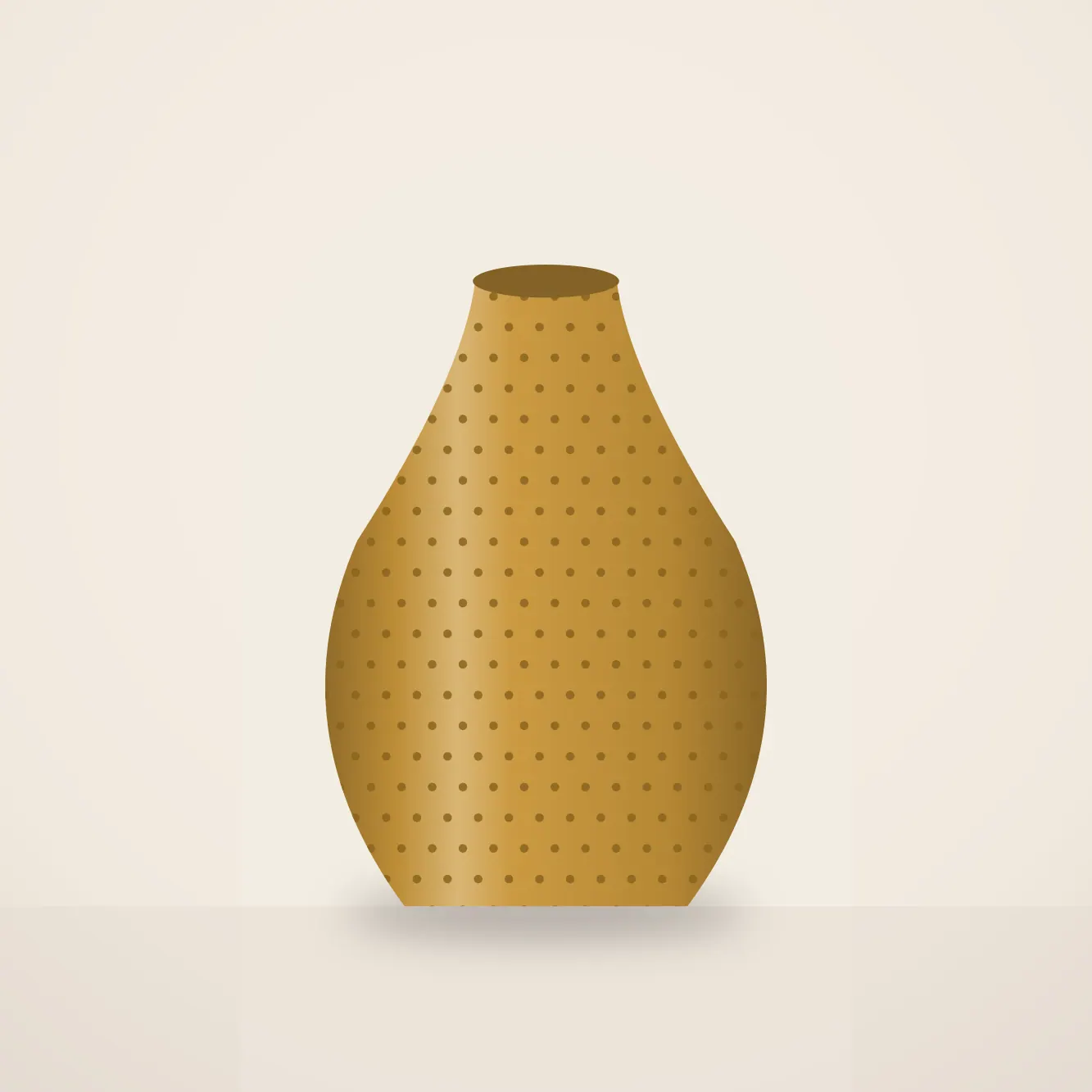 Moradabad Etched Brass Vase