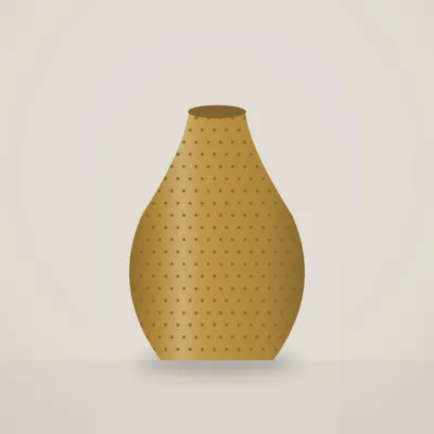 Moradabad Etched Brass Vase