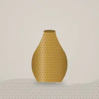 Moradabad Etched Brass Vase — styled