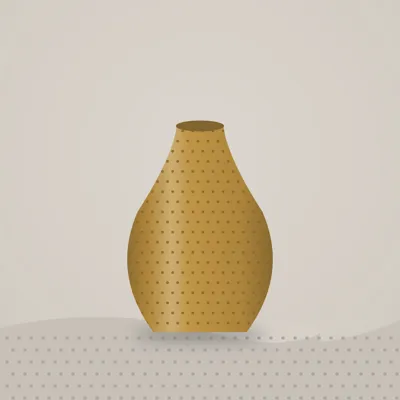 Moradabad Etched Brass Vase — styled