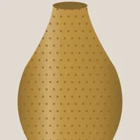 Moradabad Etched Brass Vase — detail