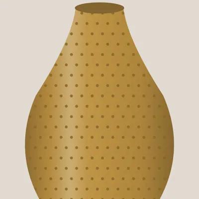 Moradabad Etched Brass Vase — detail