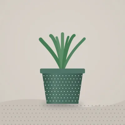 Hand-painted Stoneware Planters (Set of 2) — styled