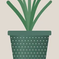 Hand-painted Stoneware Planters (Set of 2) — detail