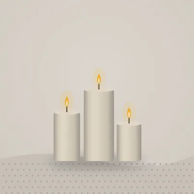 Unscented Pillar Candles (Set of 3) — styled