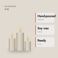 Unscented Pillar Candles (Set of 3) — craft and material