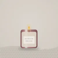 Rose & Oud Soy Candle — styled