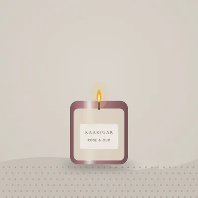 Rose & Oud Soy Candle — styled