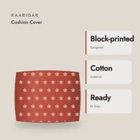 Sanganeri Block-print Cushion Cover
