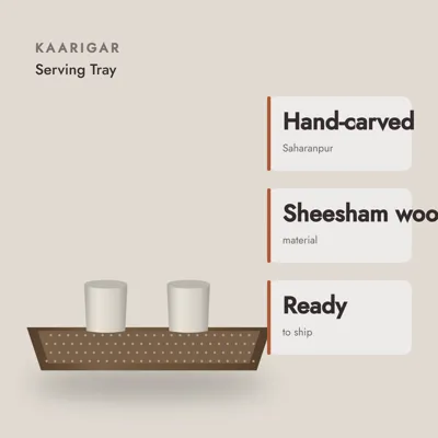 Sheesham Wood Serving Tray — craft and material