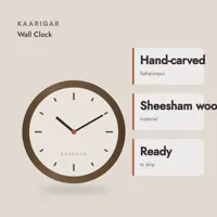 Sheesham Wood Wall Clock — craft and material