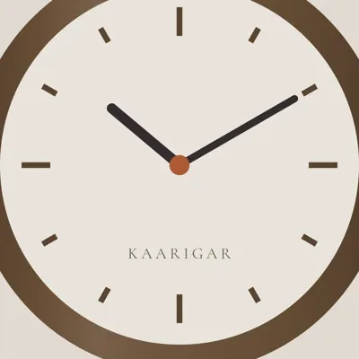 Sheesham Wood Wall Clock — detail