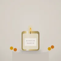 Glass Tealight Holders (Set of 4) — styled