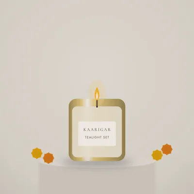 Glass Tealight Holders (Set of 4) — styled